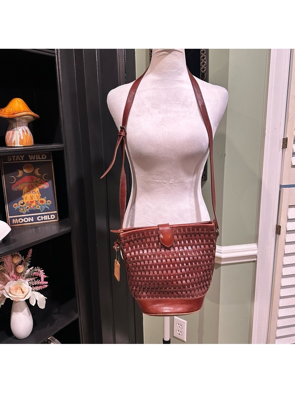Hunt Club Genuine Leather Bucket Bag